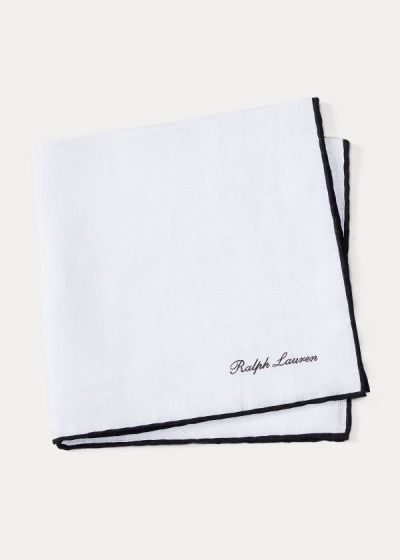 Ralph Lauren Tipped Linen Pocket Square Herre Danmark (FMKEA7063)